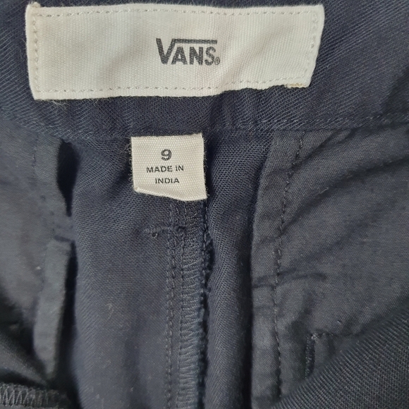 VANS Wide Leg Chino Pants‎ Black Women Size 9 Baggy Streetwear Skater Grunge - Picture 13 of 15